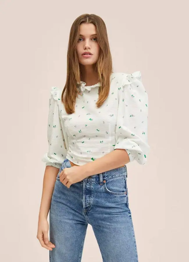 Camisa con floral print