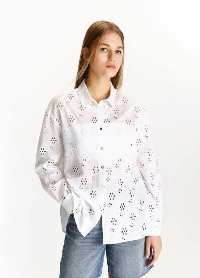 Camisa bordada blanca