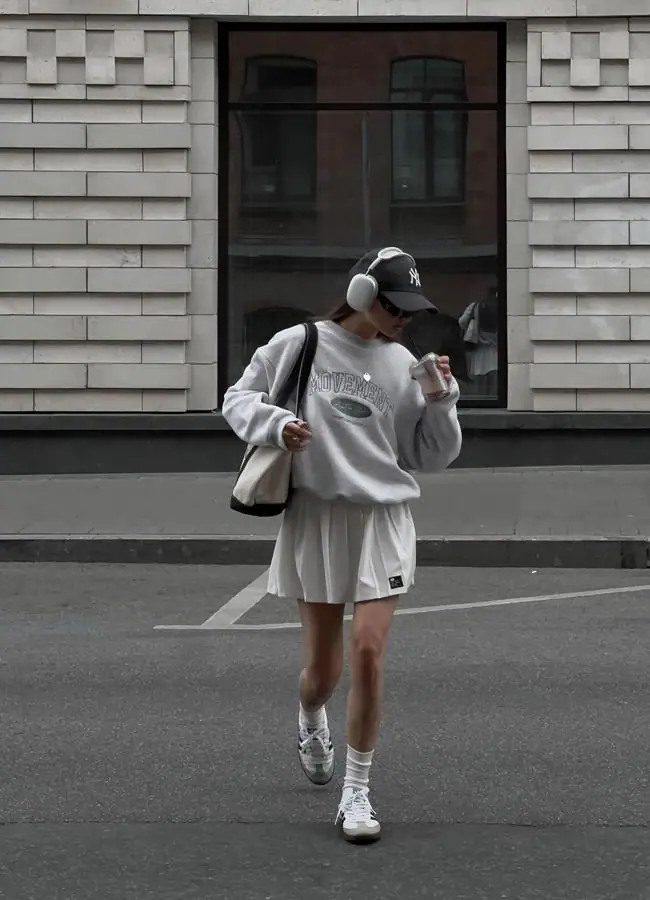 La influencer Daria Scherbakova con las zapatillas adidas Samba/@CHERIEDARI