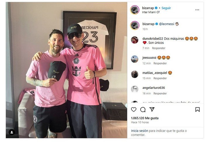 Messi y Bizarrap protagonizaron un lindo encuentro. (@bizarrap)