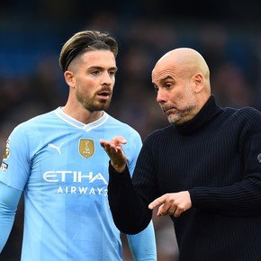 La irónica respuesta de Pep Guardiola cuando le preguntaron si estaba peleado con Jack Grealish