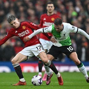 El United de Garnacho y el Liverpool de Mac Allister empataron en un partidazo que enciende la Premier