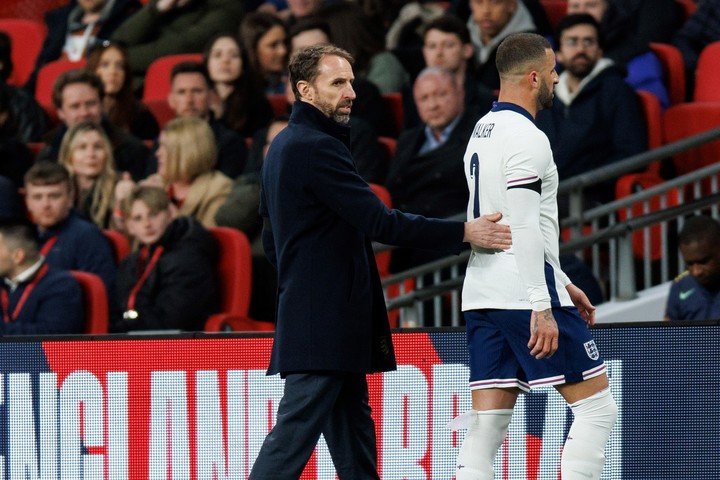 Kyle Walker salió lesionado en la fecha FIFA y no se recuperó para el partido ante el Madrid (EFE).