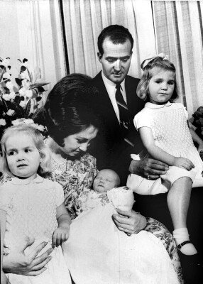 Sofía, Juan Carlos y sus tres hijos