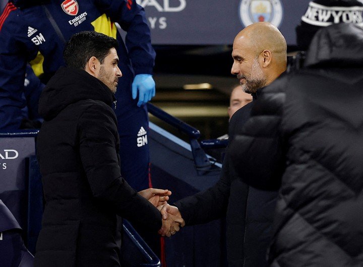 Guardiola en el City y Arteta en el Arsenal.