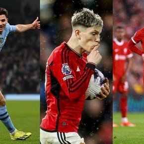 Así está la tabla de goleadores argentinos de la Premier League: Julián, Garnacho, Mac Allister y más 