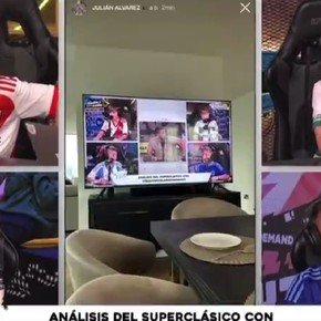 Julián Álvarez sorprendió a un grupo de nenes en stream