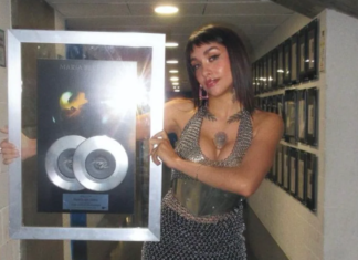 Se robaron la placa del doble disco de platino a María Becerra en Ezeiza
