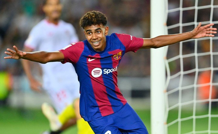 Lamine Yamal en Barcelona. (AFP)