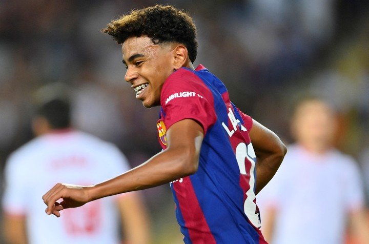 Lamine Yamal en Barcelona. (AFP)