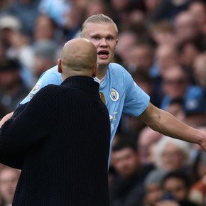 Video: cuatro goles pero otra vez Haaland y Guardiola terminaron discutiendo