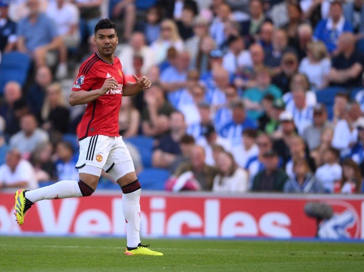 Casemiro en el Manchester United. (EFE)