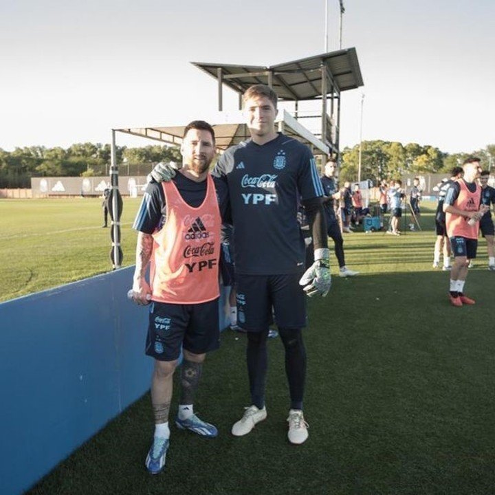 El arquero formó parte de la gira con la Selección por los Estados Unidos (Prensa AFA).