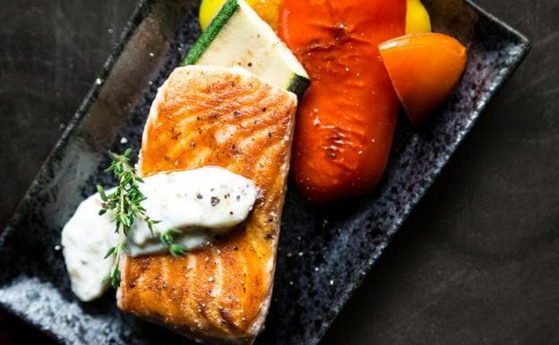 Plato de salmón