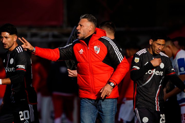 Demichelis y una nueva prueba como DT de River. (Foto Emmanuel Fernández)