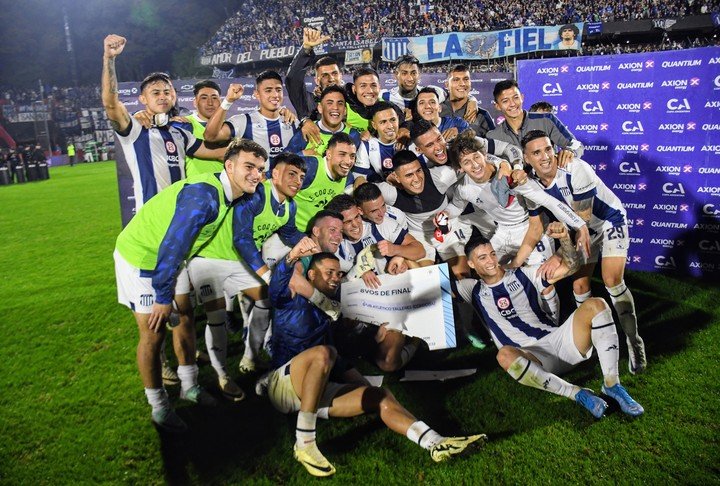 Talleres, tras clasificarse a octavos de la Copa Argentina. (Fotobaires)