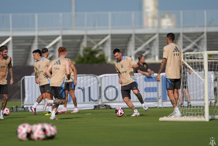 Entrenamiento de la Selección Argentina. Foto: Prensa AFA