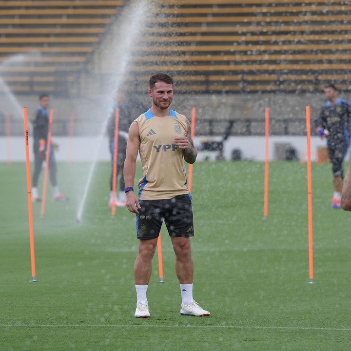 Imágenes del primer entrenamiento de Argentina en Atlanta (Tato Pagano/Prensa AFA).