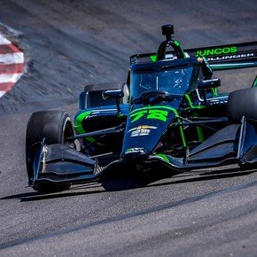 Golpe, penalización y caída: la carrera de Agustín Canapino en Laguna Seca, por la IndyCar