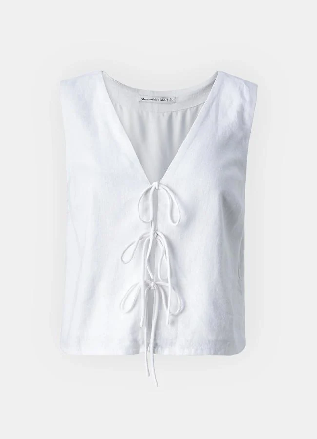 Chaleco blanco de Abercrombie Fitch, 34,99 euros.