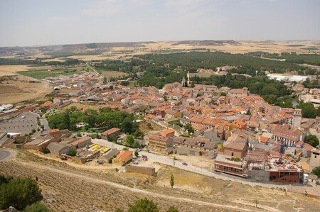 Vista Del Pueblo De Penafiel Valladolid