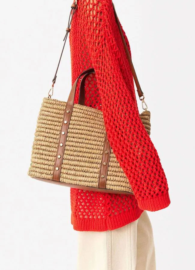 Bolso shopper de rafia