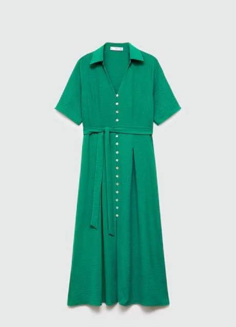 Vestido verde de Mango (49,99 euros)