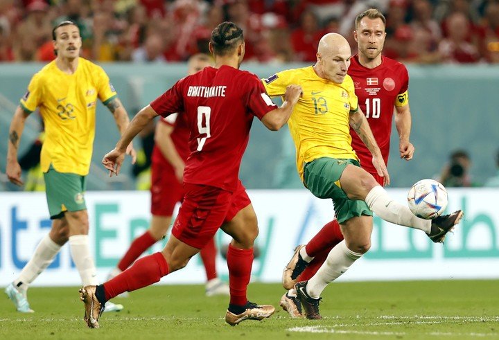  Martin Braithwaite durante el Mundial de Qatar, ante Australia.