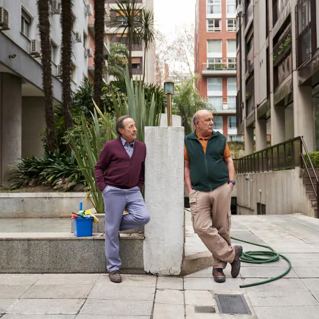 Eliseo en plena jornada laboral. 
