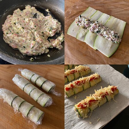 canelones calabacín