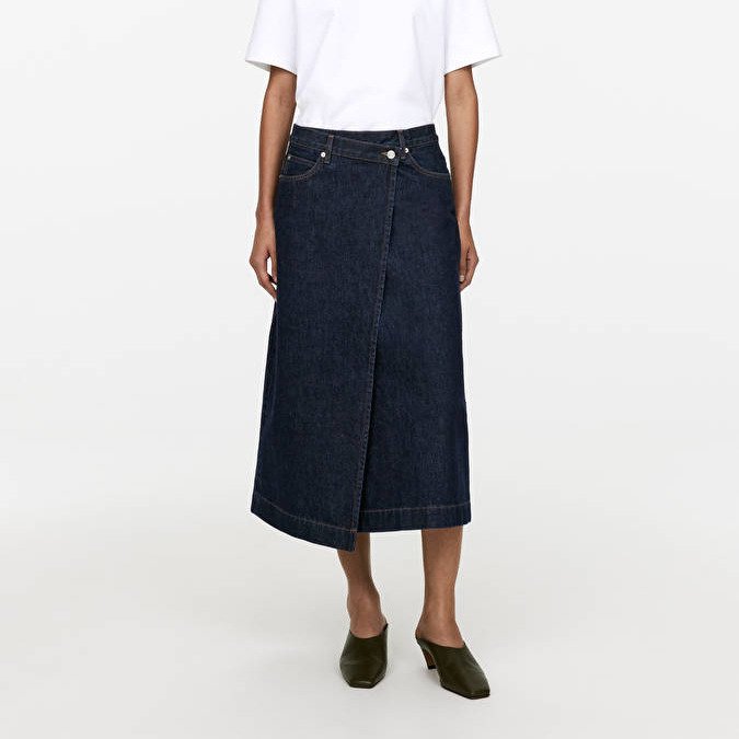 Denim Wrap Skirt