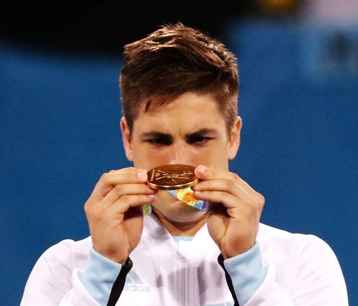 Con la medalla en los Juegos Olímpicos de Río, donde fue gran figura de Los leones (REUTERS / Vasily Fedosenko).