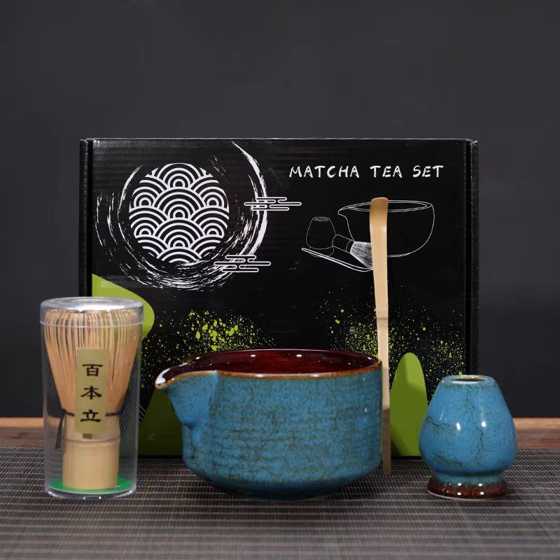 Set cuatro piezas té matcha 