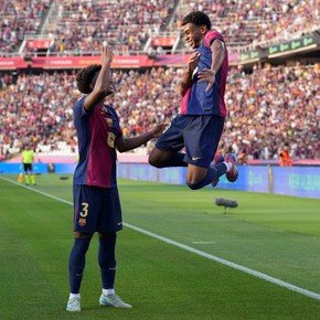 Video: tremendo golazo de Lamine Yamal en la victoria del Barcelona