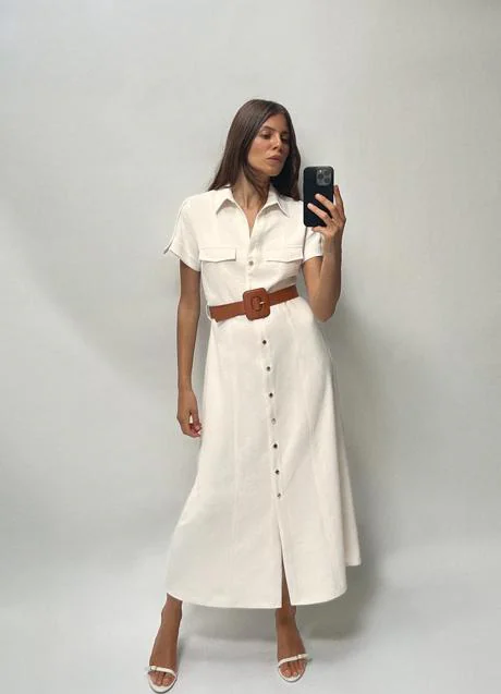 Vestido blanco de Zara (45,99 euros)