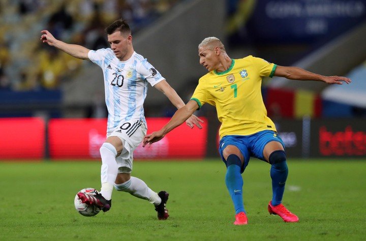 Lo Celso, en la final de la Copa América 2021. (REUTER)