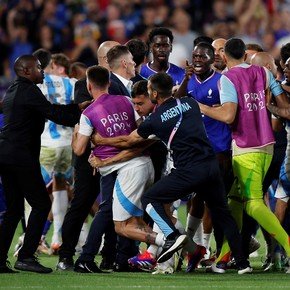 Video y fotos: los incidentes entre Francia y Argentina al final