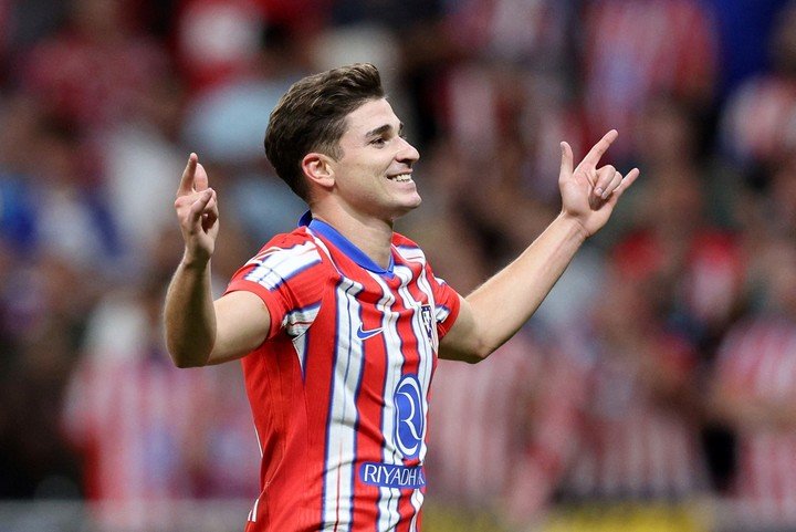 Julián celebrando su primer gol para el Atleti. (REUTERS)