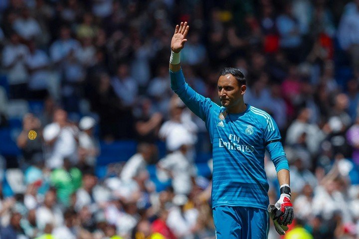 Keylor, en su despedida del Real Madrid. (EFE)