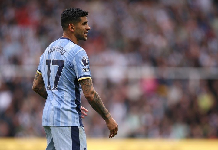 Cristian Romero en el Tottenham.