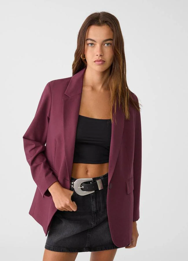 Blazer color burdeos