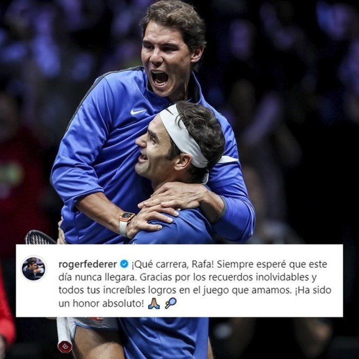 El mensaje de Roger a Nadal.