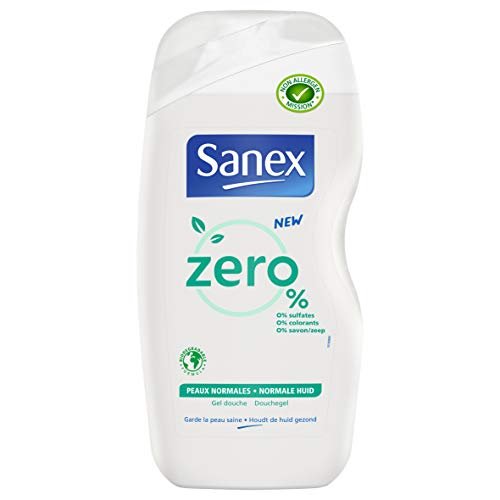 Sanex 0% Gel de ducha y baño, para pieles normales, 500 ml