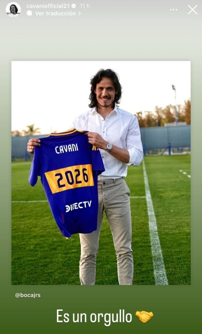 Qué dijo Cavani después de renovar con Boca hasta diciembre de 2026