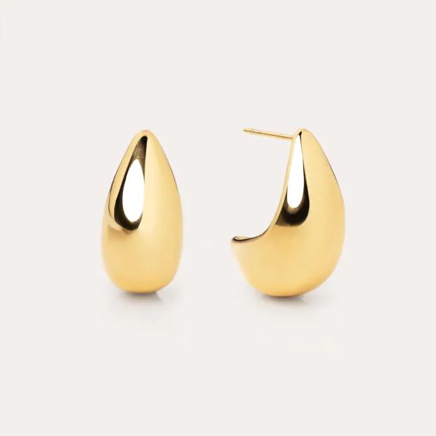 Pendientes Gota Acero Baño Oro (19,99€)