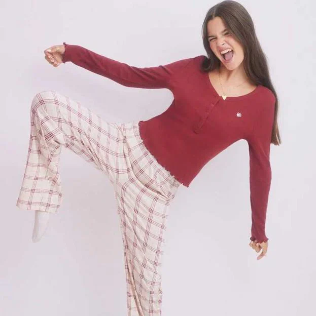 Pijama largo rojo (20,99€)