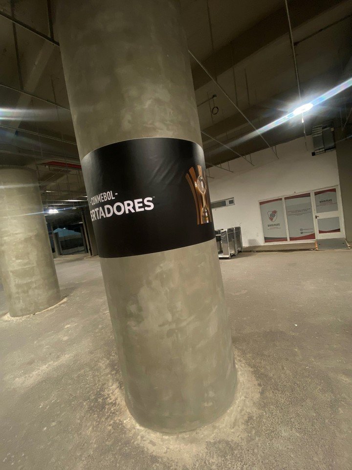 Conmebol va poniendo a punto el Monumental para la final de la Libertadores. Imagen: @ObrasRiverPlate