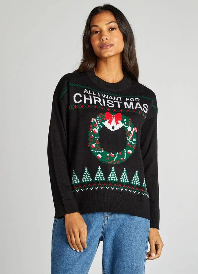 Jersey navideño con mensaje de Kiabi (13€)