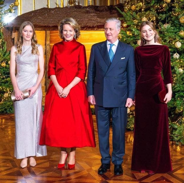La familia real belga en el concierto de Navidad.