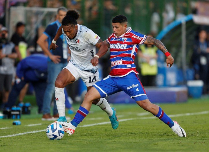 Machuca en la final de la Sudamericana contra Liga de Quito.